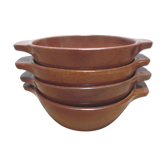 Set d'assiettes creuses à oreilles en grès