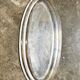 Oval silver-plated metal dish, shell motif no. 1