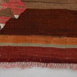 3x10 Red Brown Kilim Runner Rug 80x303Cm