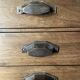 Antique piece of furniture with walnut drawers to hang