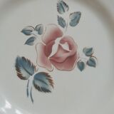 6 retro plates mismatched in earthenware