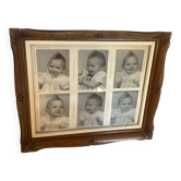 Photographie ancienne multiples portraits de bébé