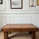 Coffee table in oak and ceramic, mid-20th century