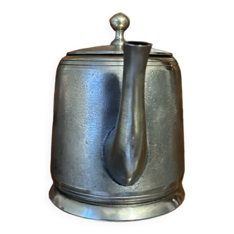 Old aluminum metal teapot