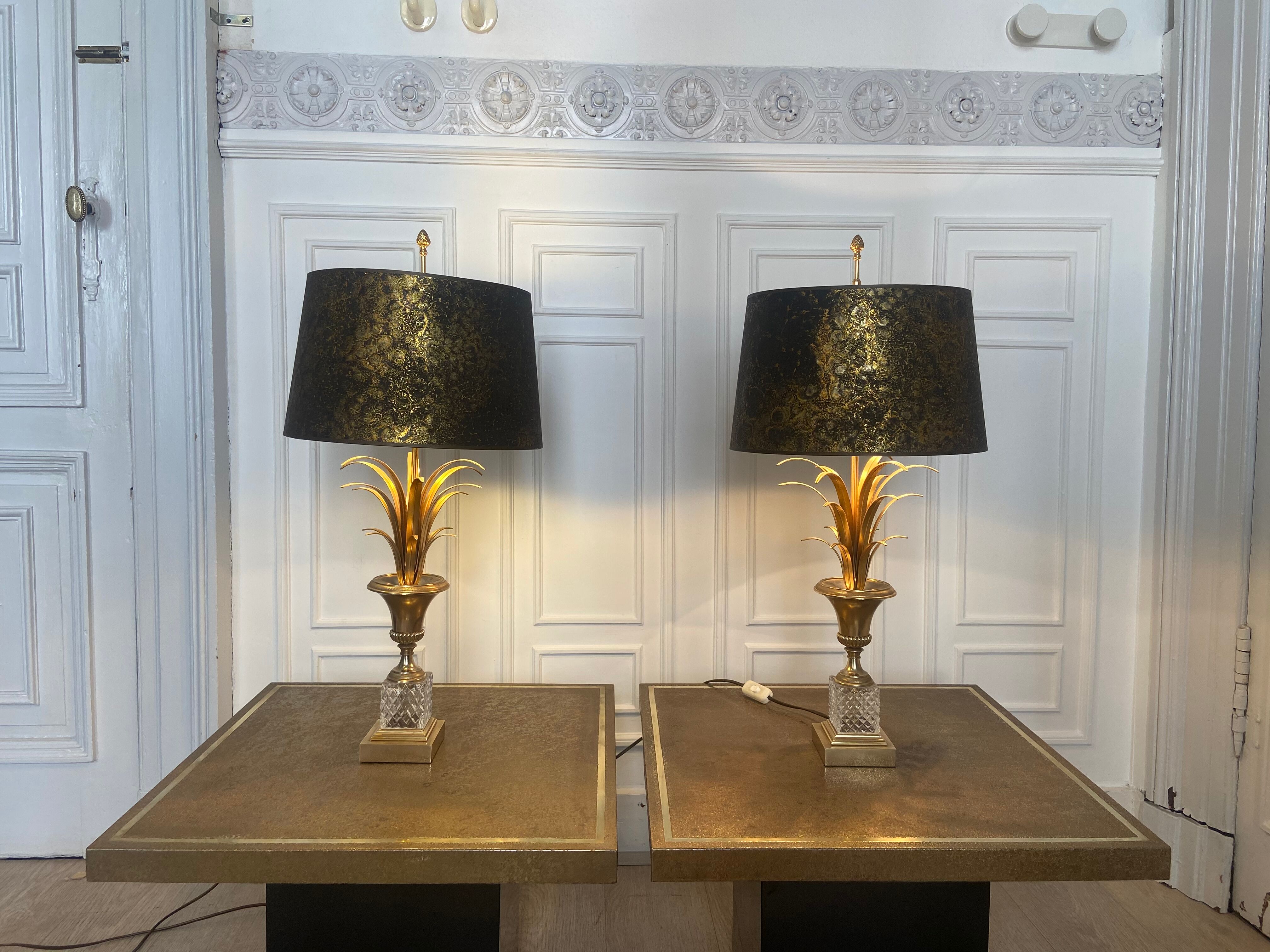 Pair of Palm lamps - Baker's pineapple, Belgium, 1970