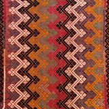 Vintage Turkish Mini Kilim 91x47 cm Wool Small Kelim Runner, shabby Chic