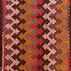 Vintage Turkish Mini Kilim 91x47 cm Wool Small Kelim Runner, shabby Chic