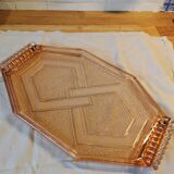 Plat en verre moulé rose