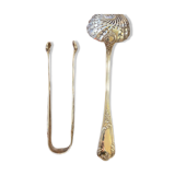 Sprinkling spoon and sugar tongs set