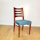 Danish vintage chairs blue turquoise vintage - set of 4 - great set