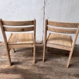 Pair of vintage dlg charlotte perriand Illmari tapiovaara chairs