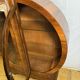 Vintage Art Deco Globe Round Display Cabinet Figured Walnut Circa 1930
