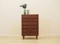 Danish teak chest of drawers with six drawers and lockable top drawer, 1960s