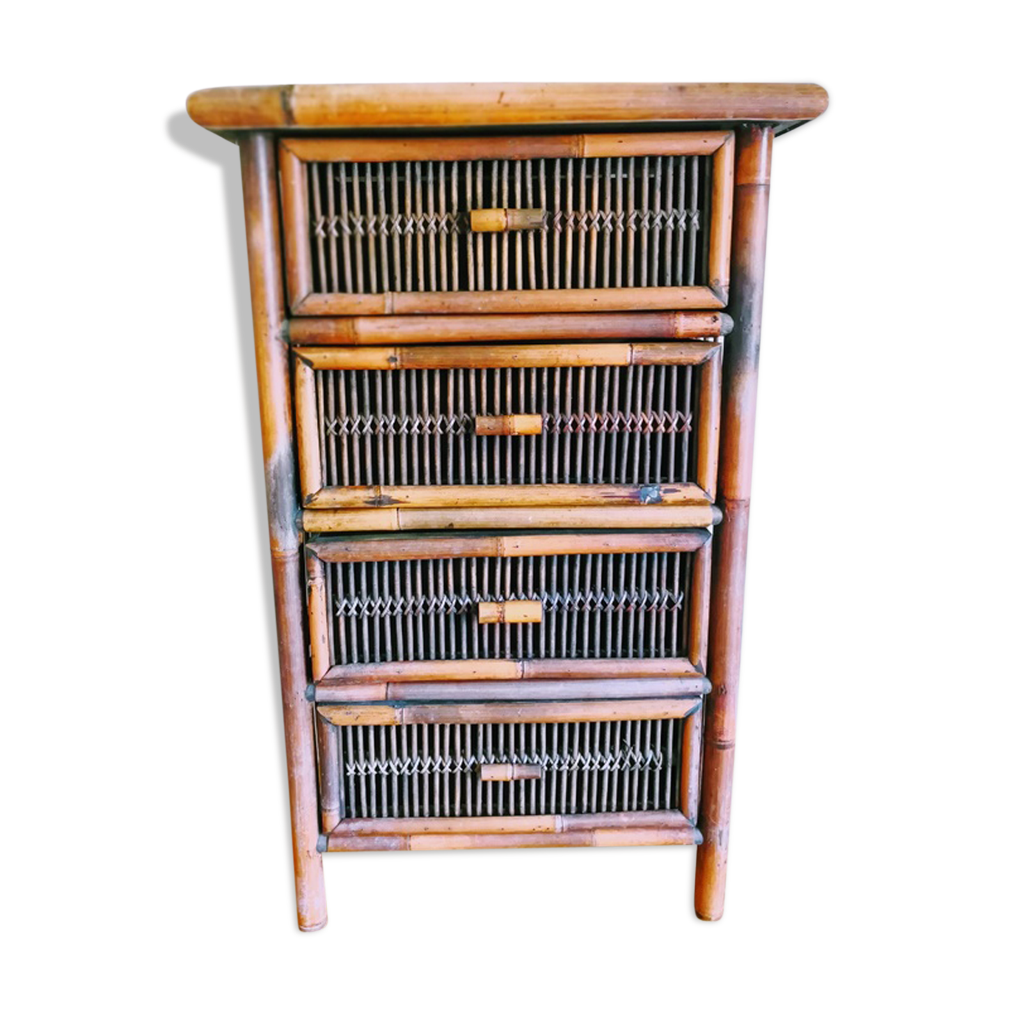 Chiffonier in rattan and bamboo