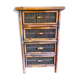 Chiffonier in rattan and bamboo