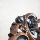 Vintage Walnut Chairs in Light Green, 1890s, Set of 5