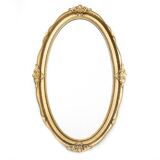Oval mirror in a golden frame