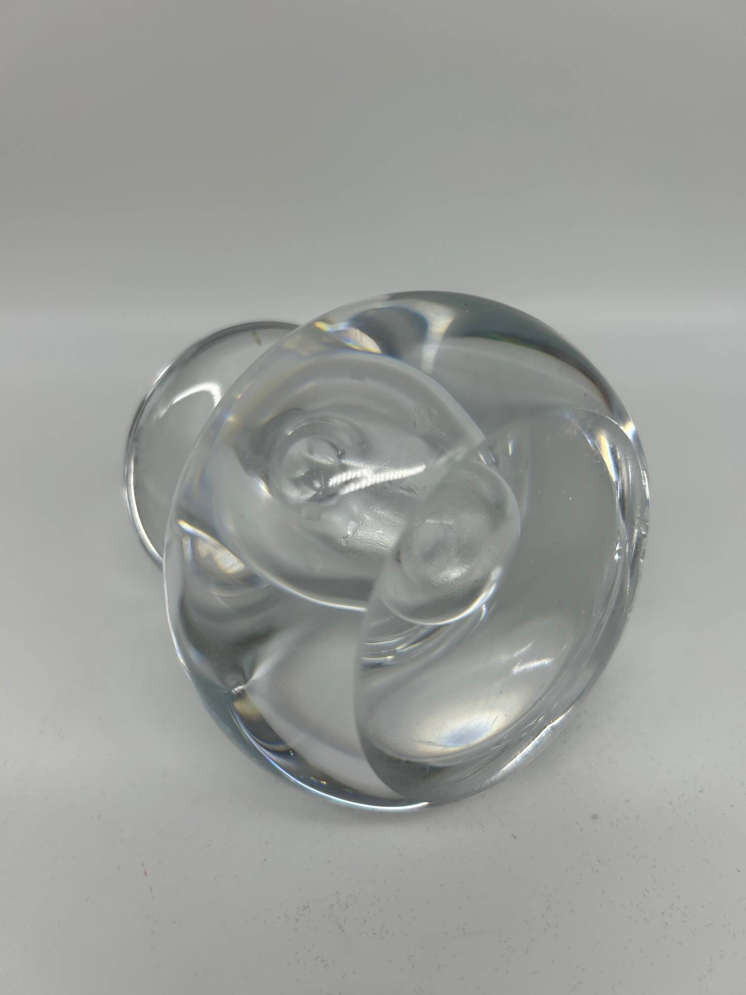 70s crystal candle holder