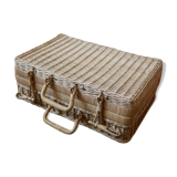 Suitcase vintage wicker