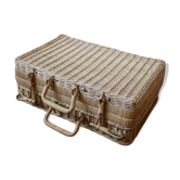 Suitcase vintage wicker