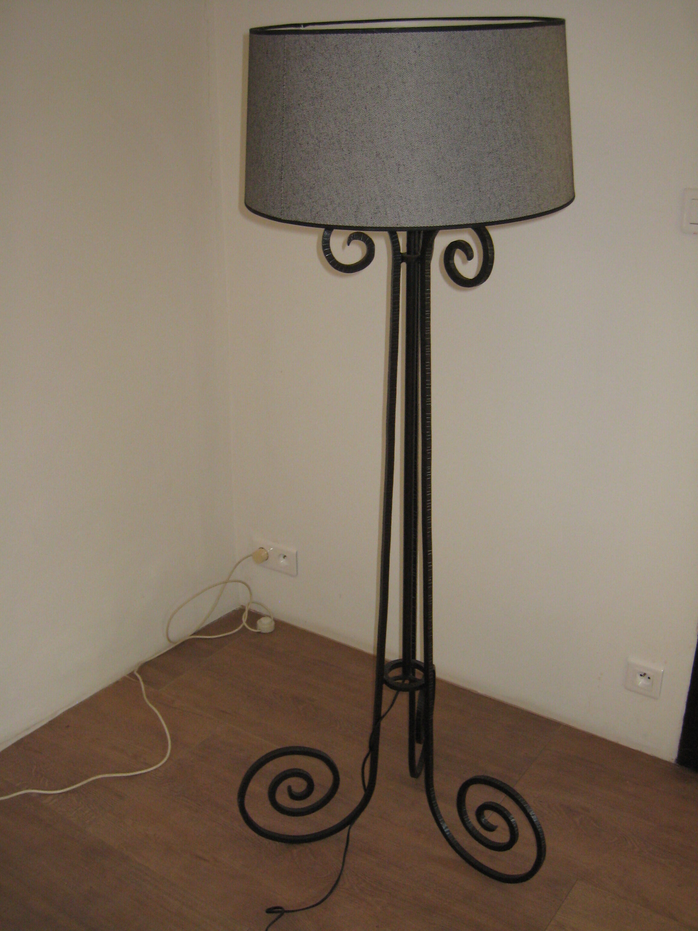 Wrought iron lamp art deco era