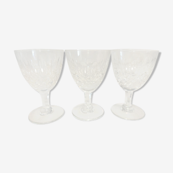 Three cut glasses from Lorraine's crystal factory