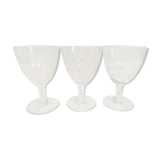 Three cut glasses from Lorraine's crystal factory