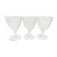 Three facet-cut glasses from the Lorraine crystalware.