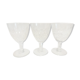 Trois verres à facettes cristallerie  de Lorraine