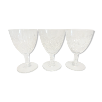 Three cut glasses from Lorraine's crystal factory