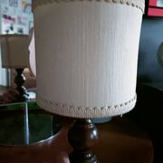 Minimalist turned wood lamp
