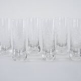 Set of six glasses, Italian design, 1970s, made in Italy