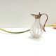 Vintage Brass and Murano Glass Liqueur Decanter or Whiskey Noggin, Italy