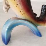 Vintage earthenware fish bottle