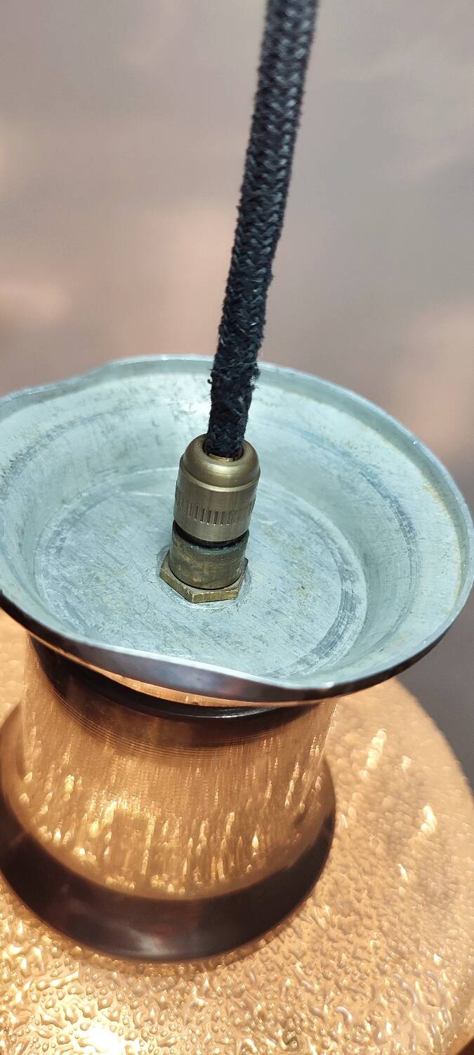 Lámpara de techo " Voghera" de cristal. Italia, 1970s.