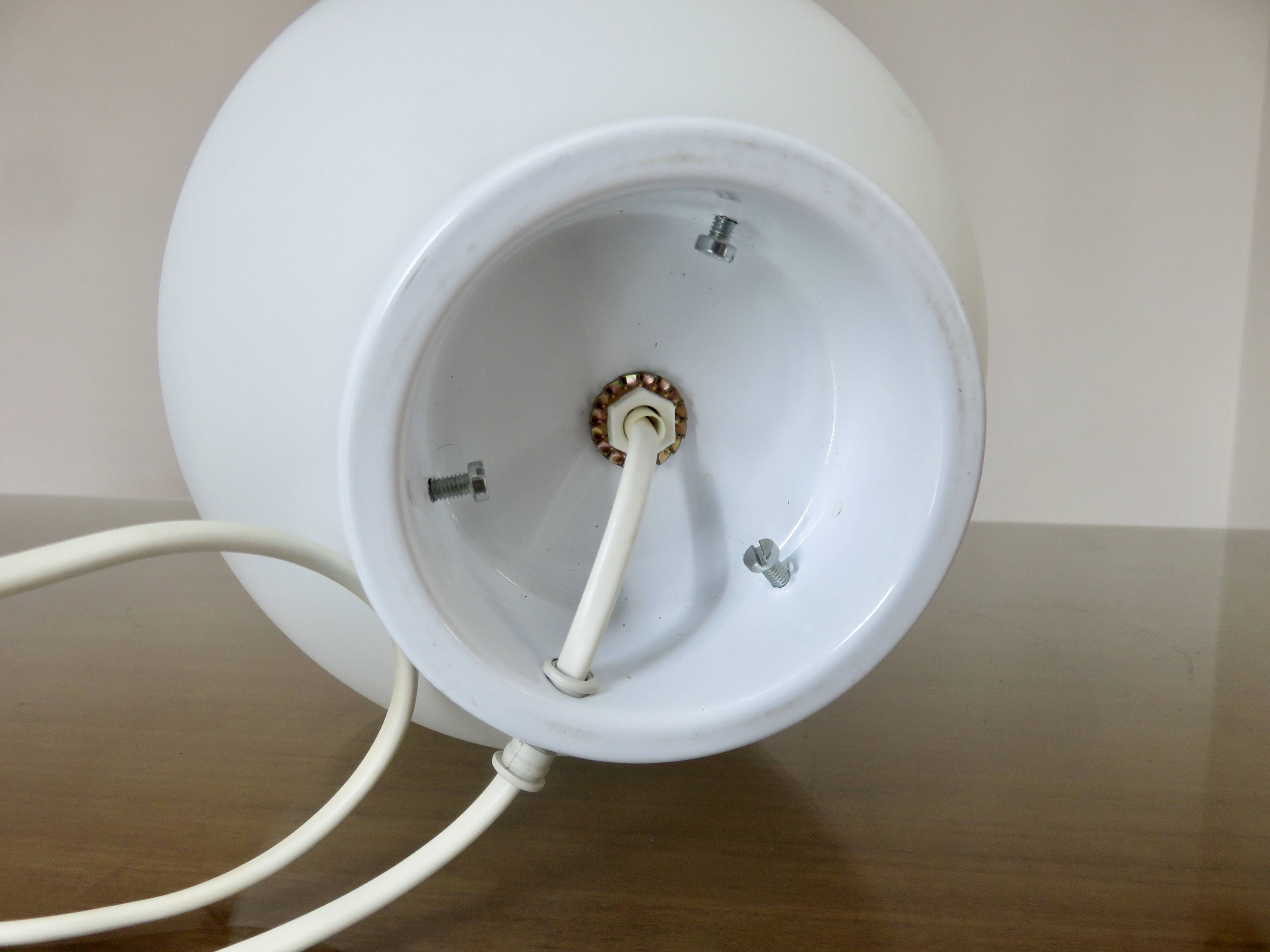 Italian lamp in white opaline, 1970s