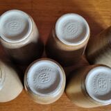 Ensemble de 6 verres gobelets en grès Digoin