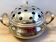 Antique Small Soup Tureen Centerpiece Bouquetière Brass Bronze Silver