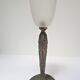 Lampe art déco bronze patine gris argent