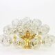 Spectacular Sputnik ceiling light with glass snowballs by Doria, Germany, 1970s