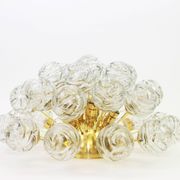 Spectacular Sputnik ceiling light with glass snowballs by Doria, Germany, 1970s
