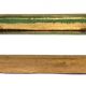 Miroir italien ancien en bois doré et vert