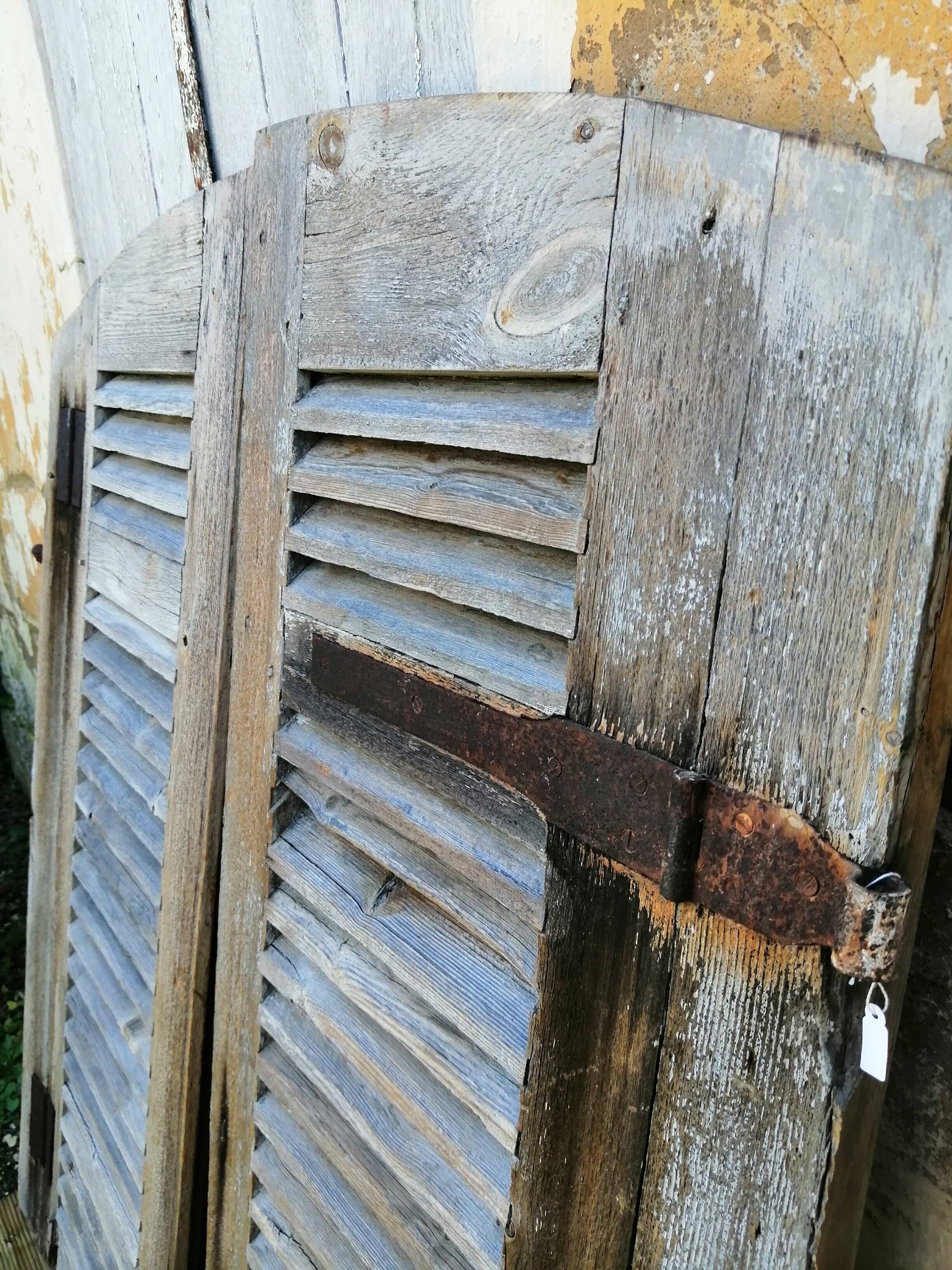 Pair of old 19th century louvered shutters