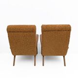 Attribute to Paolo Buffa Mid-century Modern Italian Bouclè Armchairs, Pair