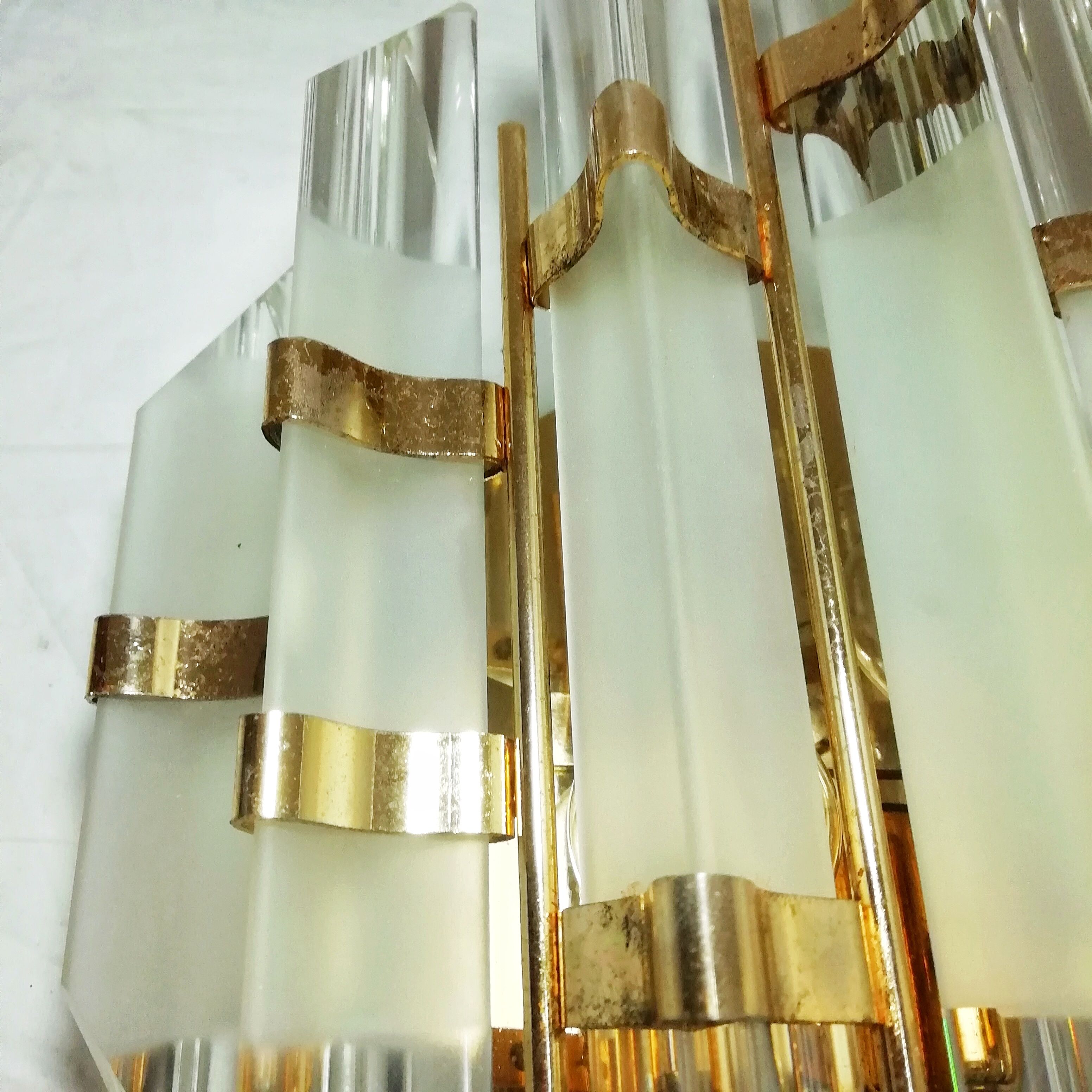 Glass wall sconce "Paolo Venini". 1970s