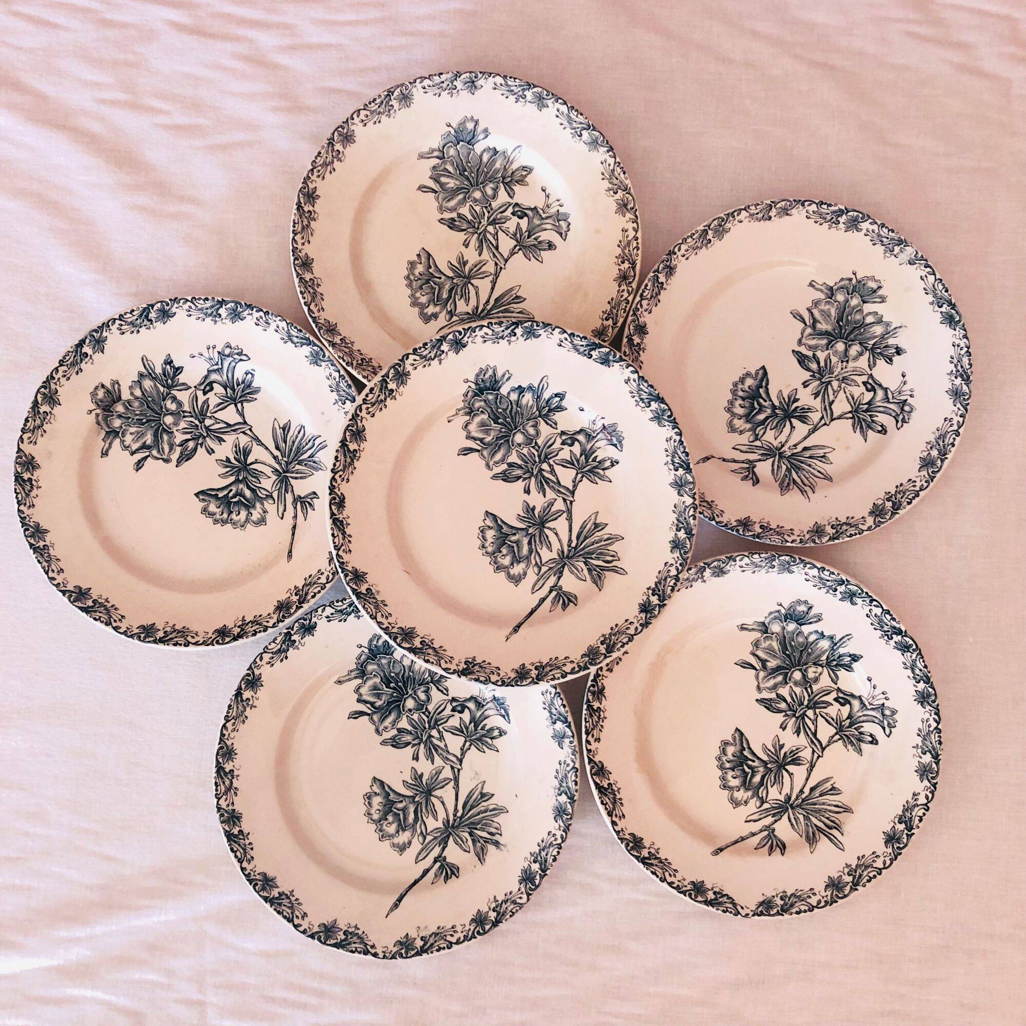 6 “St-Amant- Grands Établissements Céramique” dinner plates