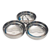 Christofle vertigo large three-bowl silver-plated tray