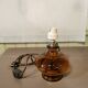Vintage amber glass lamp base