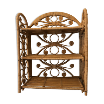 Rattan shelf