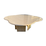 Flower travertine coffee table